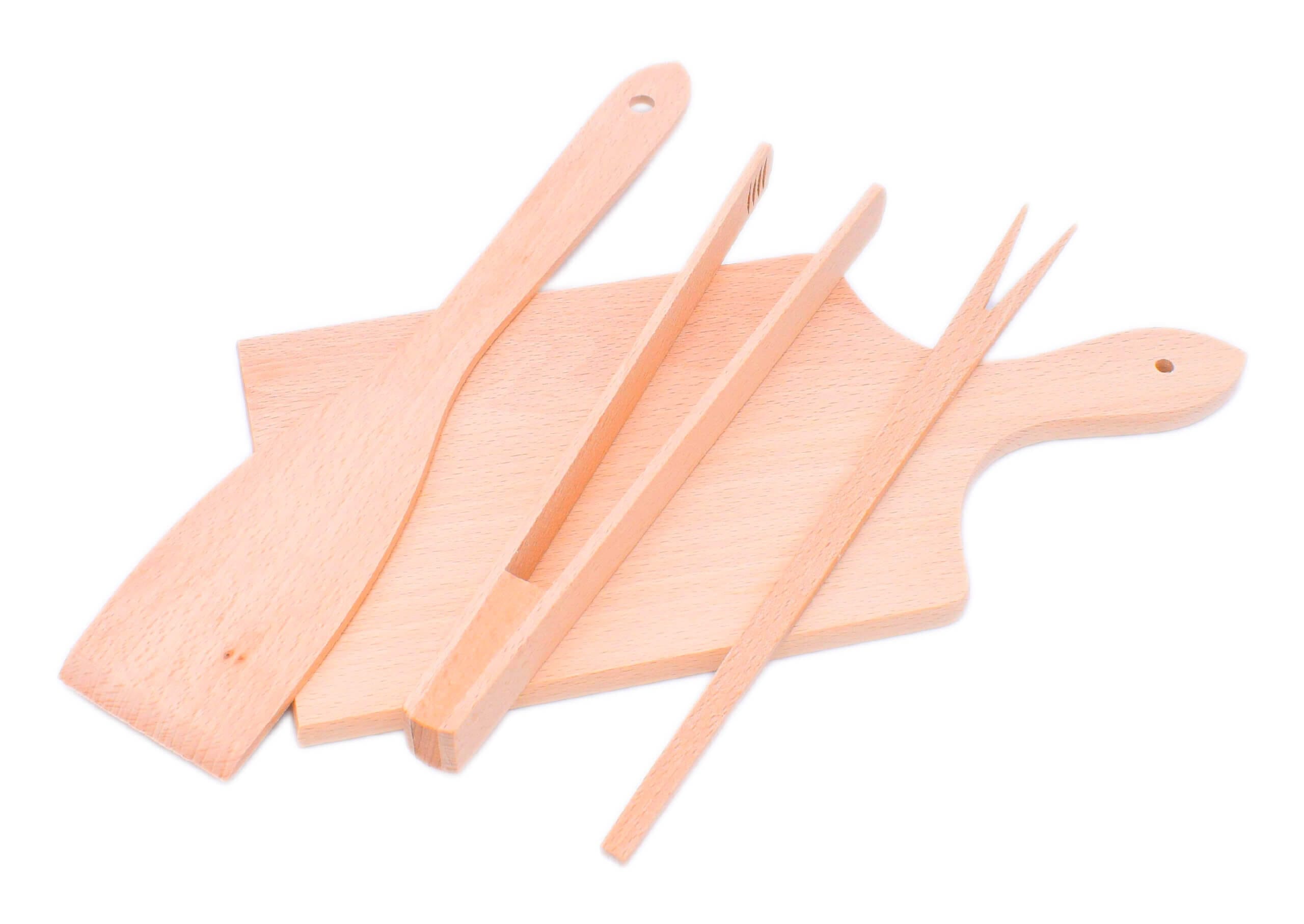 Grillset aus Holz 4x