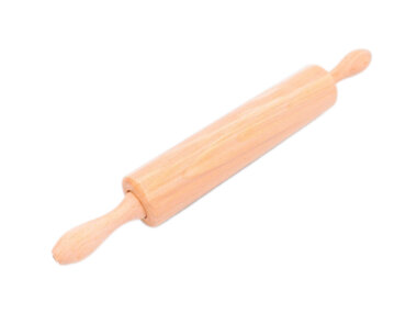 Teigrolle aus Holz mit Umlaufen griff