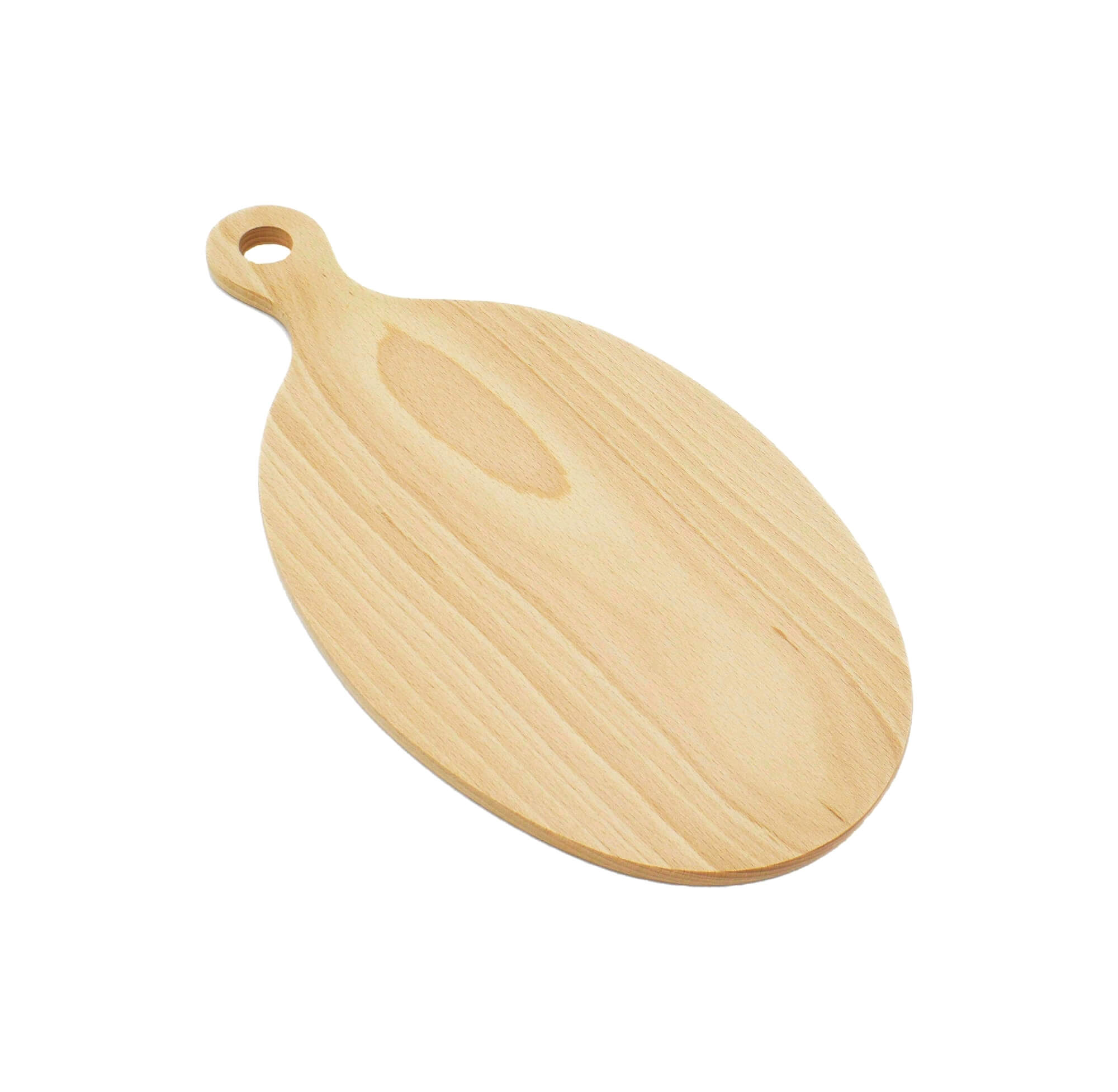 Schneidebrett aus Holz Oval mit Griff