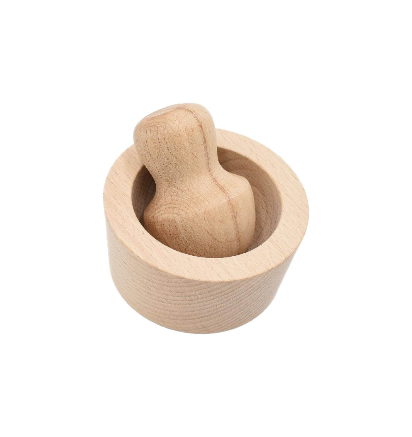 Mörser mit Stößel aus Holz