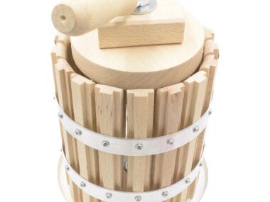 Obstpresse Mini aus Holz