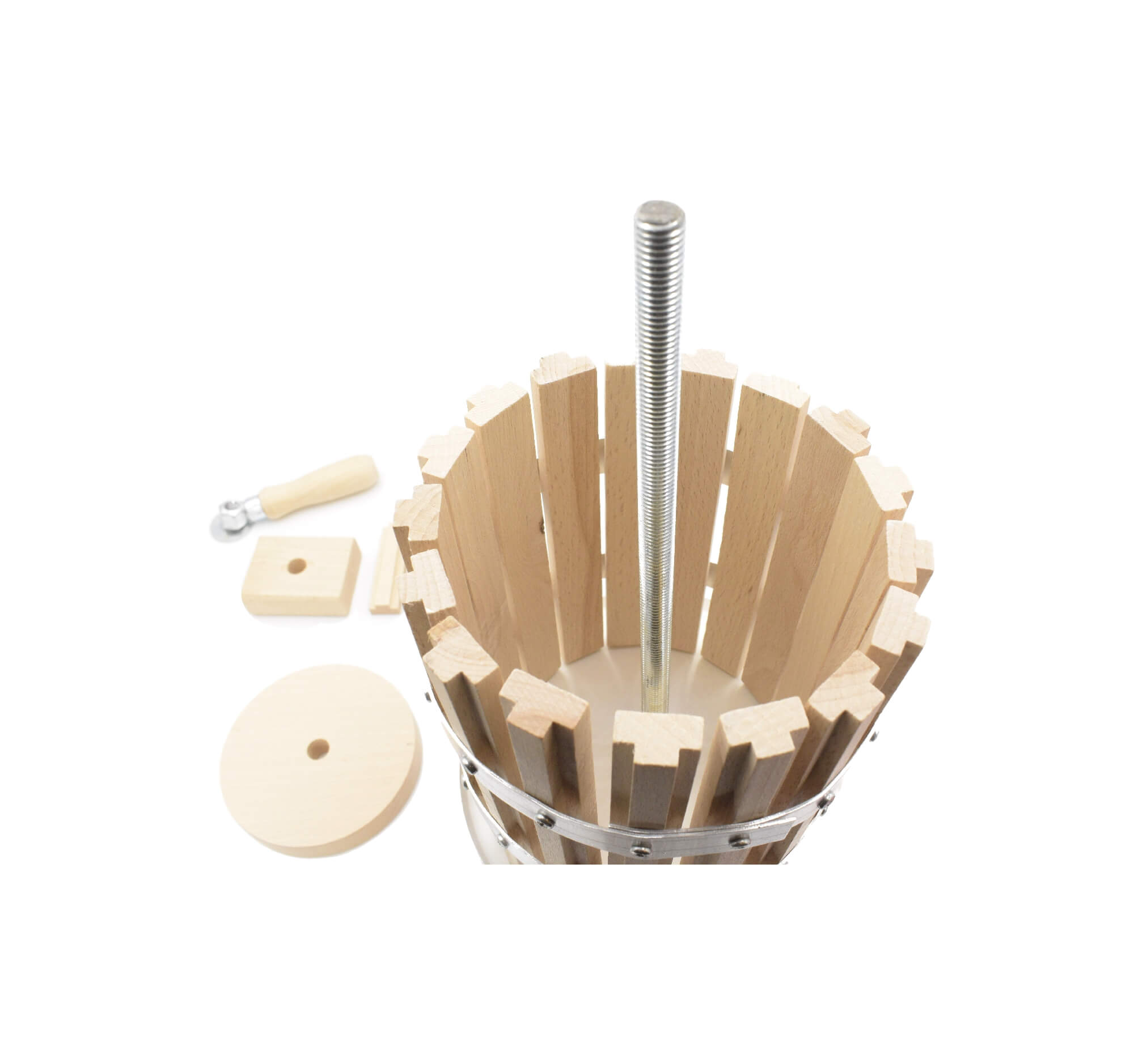 Obstpresse Mini aus Holz