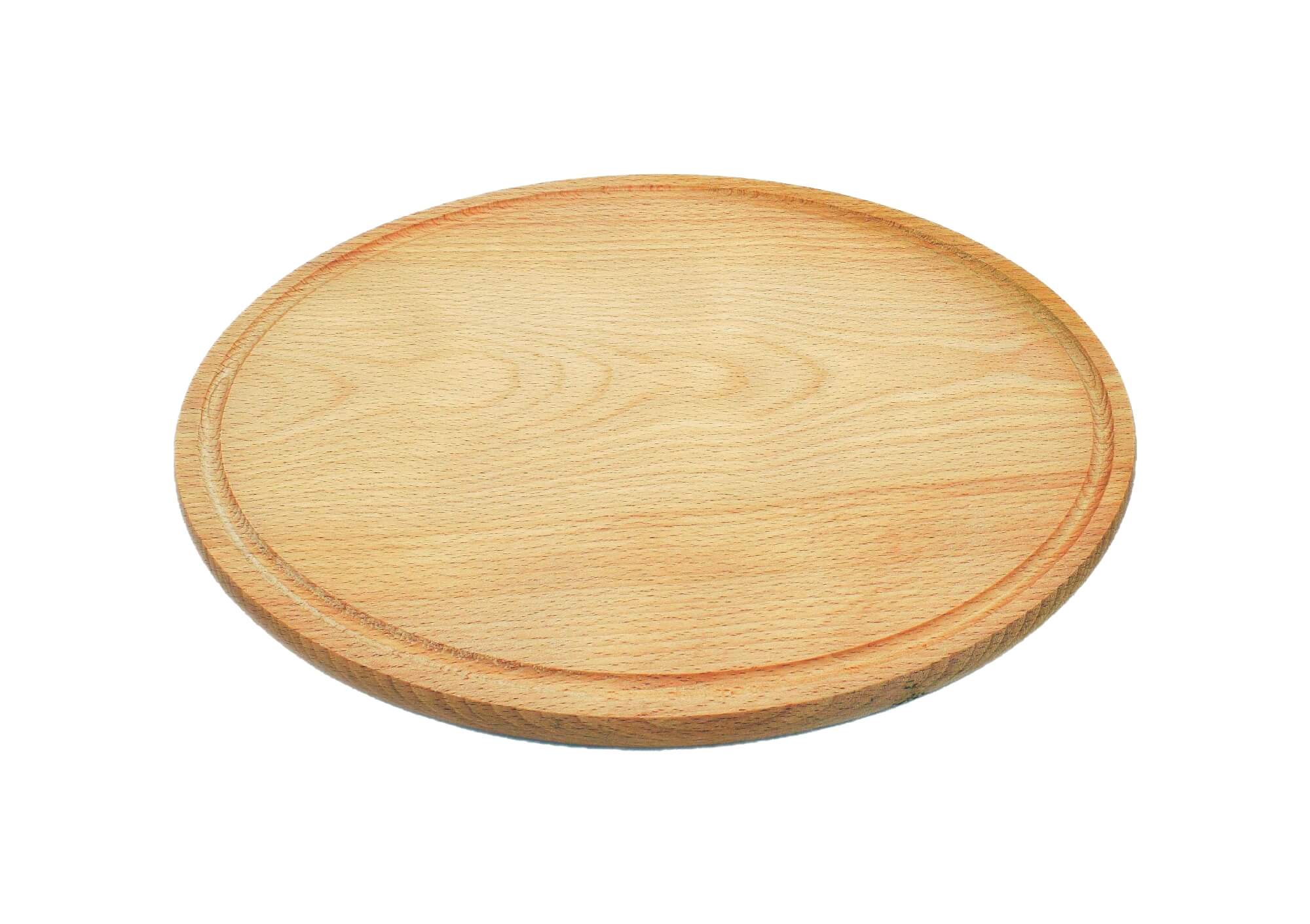 Schneidebrett Holz Oval mit Rillenrand