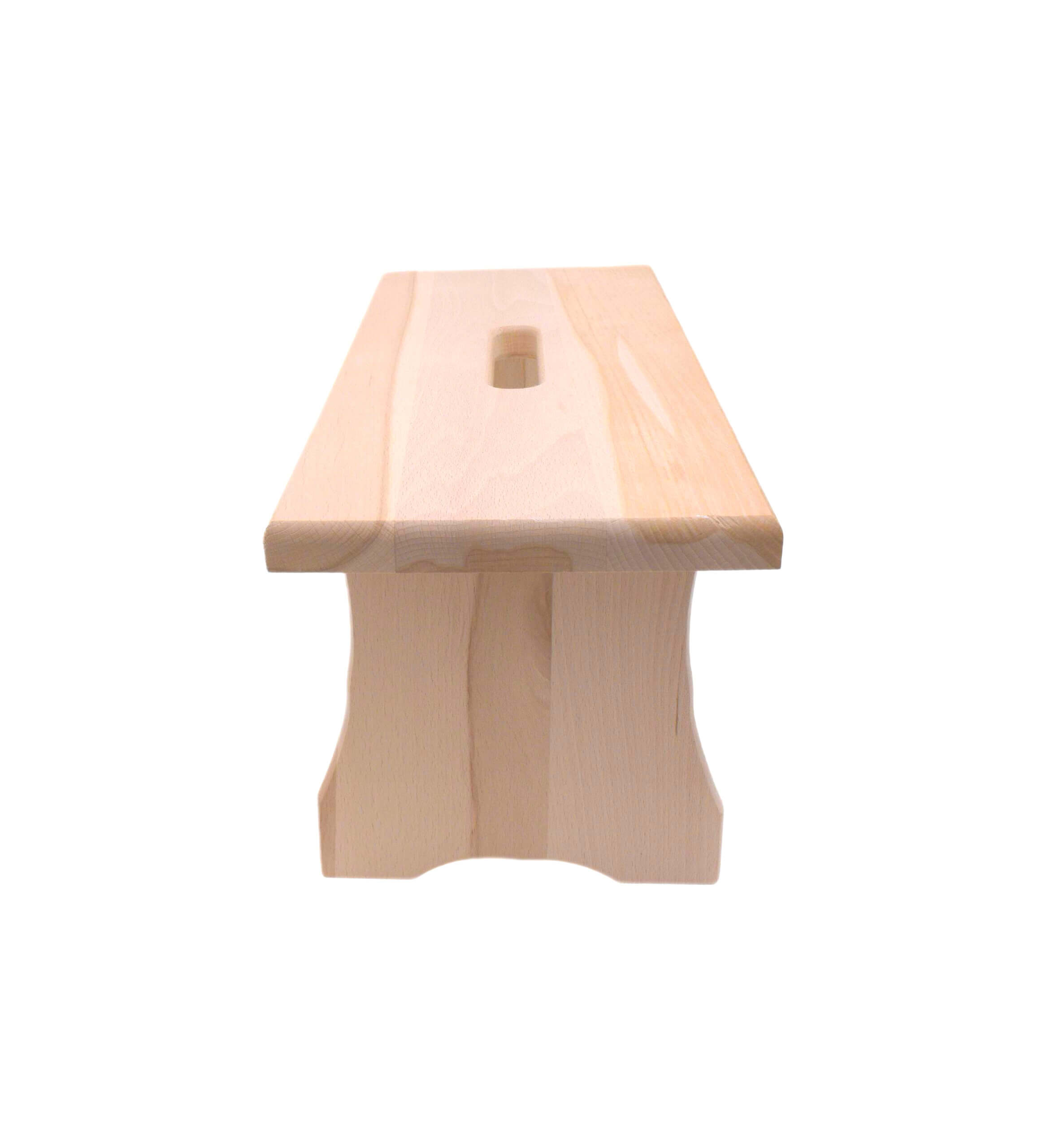 Schemel aus Holz mit Maus